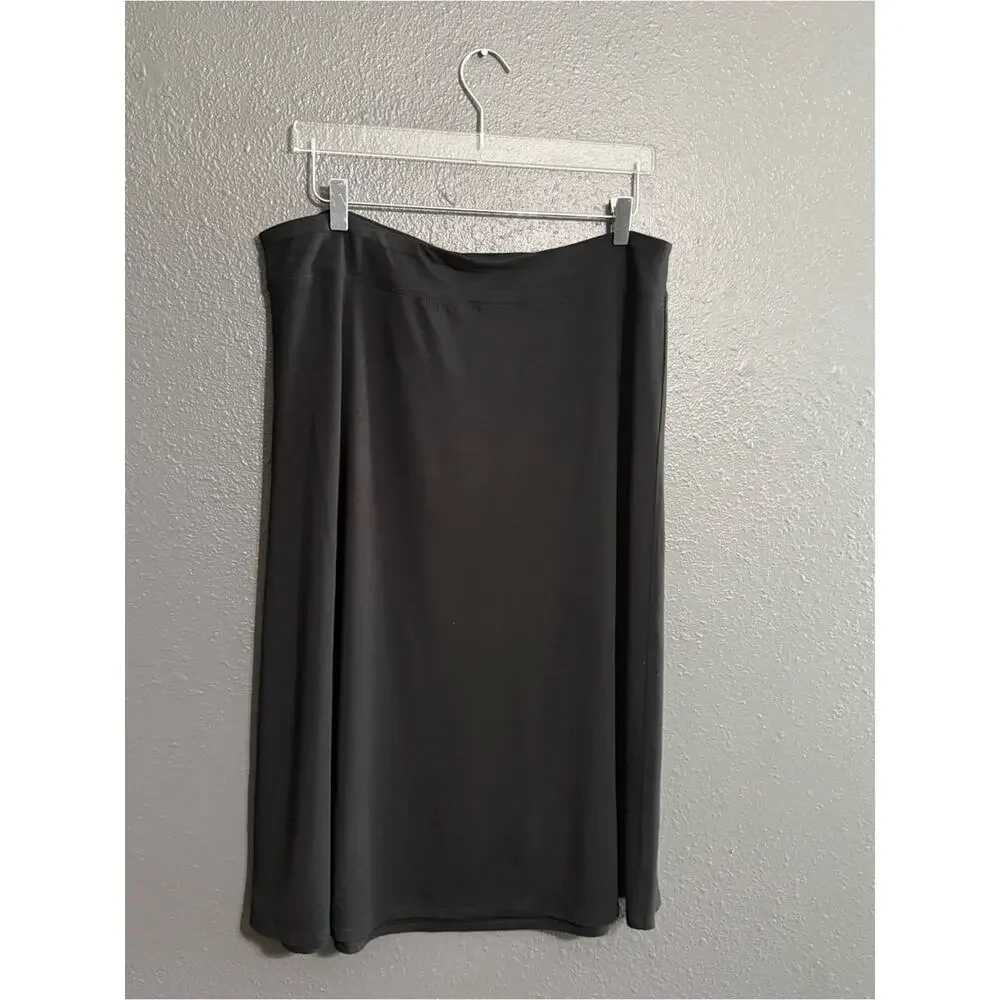 J. Jill Weaver Collection Black A-Line Skirt Size L